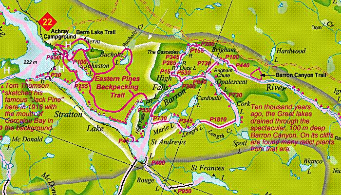 Maps for Barron Canyon Canoe and Camping Trip