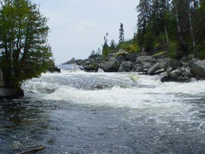 The falls on the Turtle River between Dibble Lake and Smirch Lake where we meet our Thunder Bay neighbours.