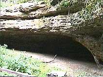 A cave near the bridge