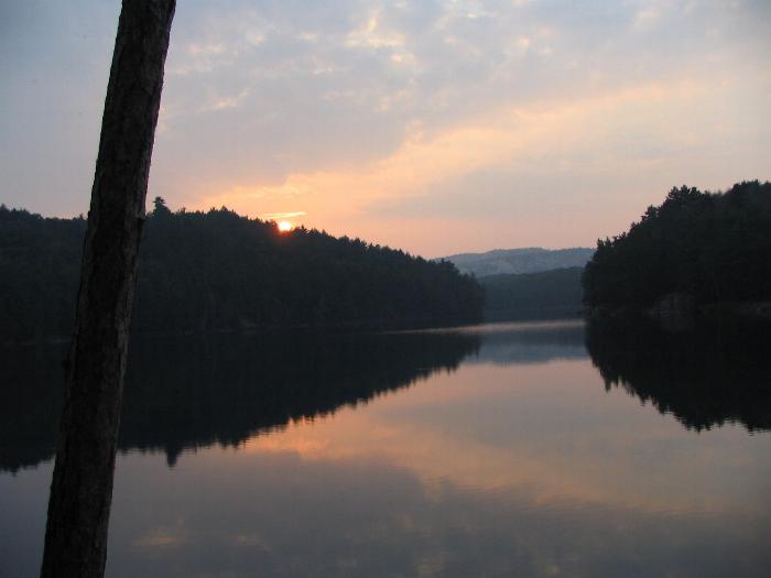 Setting Sun on Norway Lake - Killarney Provincial Park