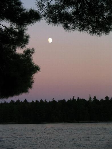 Full moon on Johnnie Lake