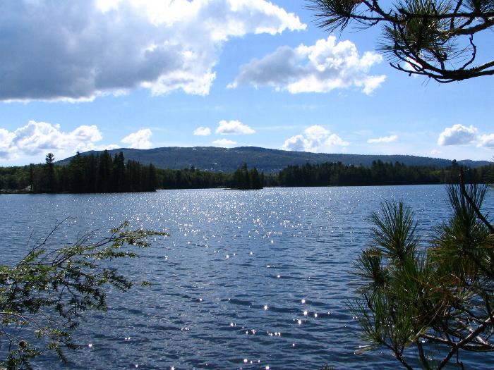 View of Silver Peak on David Lake - Killarney Provincial Park