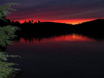 Sunset on David Lake - Killarney Provincial Park