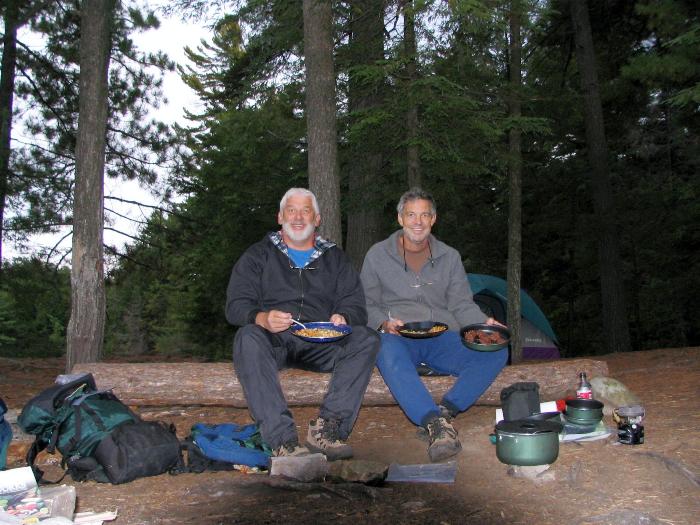 A hearty supper in Killarney Provincial Park