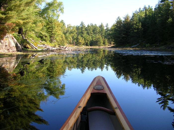 Reflection around the bow - Killarney Provincial Park