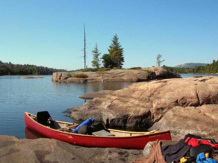 Swim stop on Bell Lake - Killarney Provincial Park