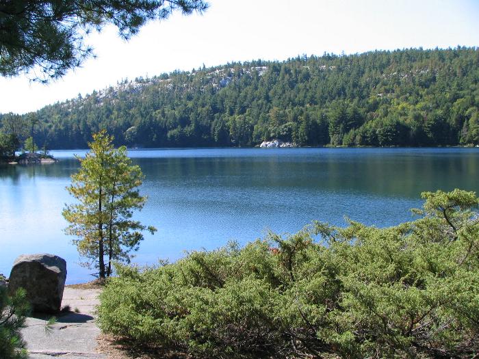 View from campsite 73 - Killarney Provincial Park