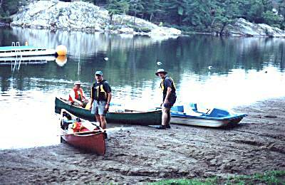 Charlton Lake departure with John, Norm H and Norm R