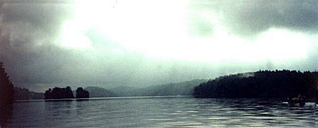 Morning fog on Van Winkle Lake