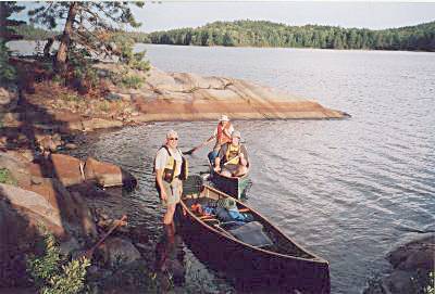 Norm H, John and Norm R arriving at Great Mountain Lake