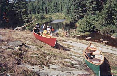 A portage on Kirk Creek