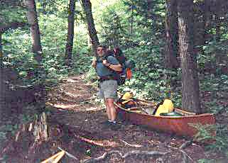 Norm H at Carmichael Lake portage