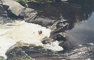 Norm in a natural hot tub - Algonquin Provincial Park