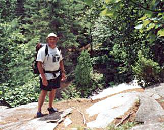 Norm at the top of High Falls - Algonquin Provincial Park